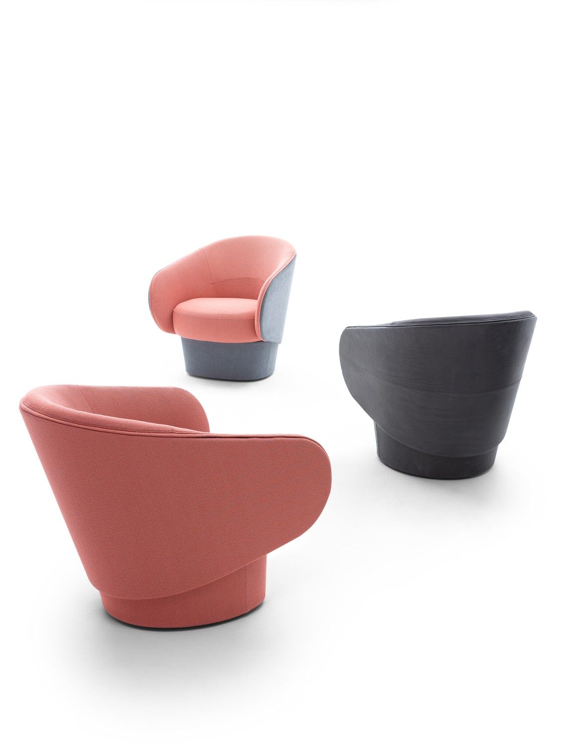 Roc Swivel Armchair with Plate Base Cor