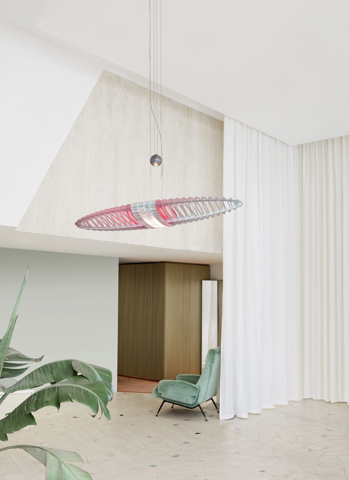 D17Q Queen Titania Pendant Light blue Luceplan