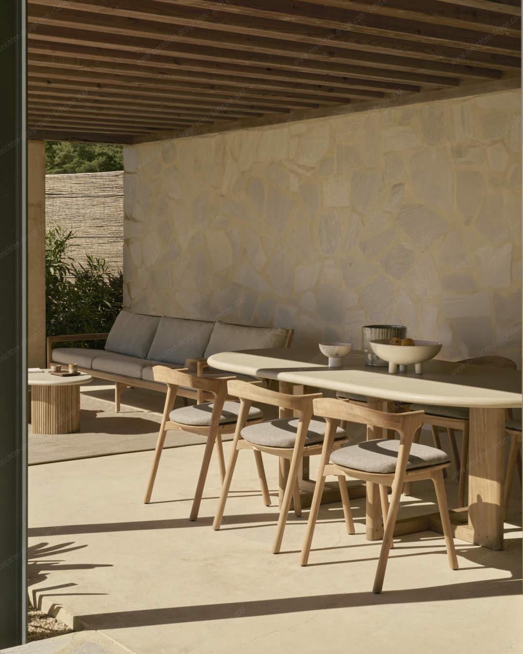 Trestle outdoor dining table Ethnicraft