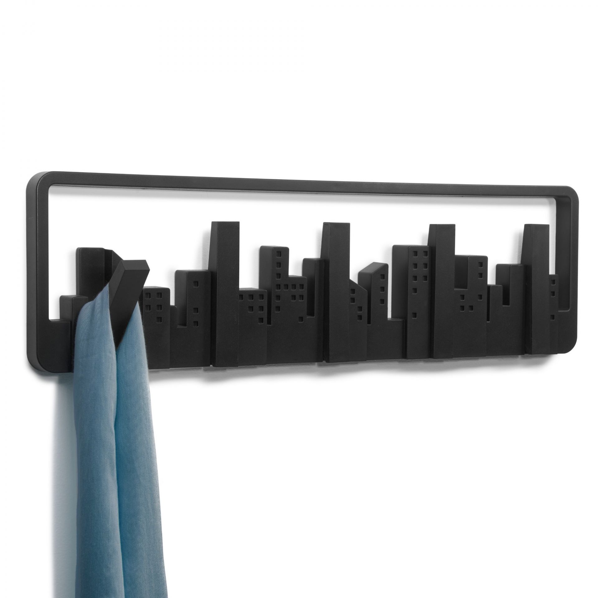 Skyline Multi Hook Garderobe Umbra schwarz SINGLE PIECES