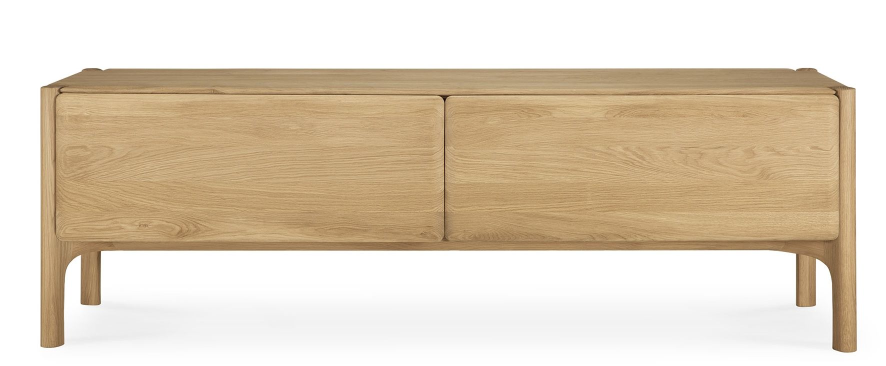 Ethnicraft PI TV Cupboard: Anrichte aus massivem Eichenholz mit zwei Türen und schlichtem Design.