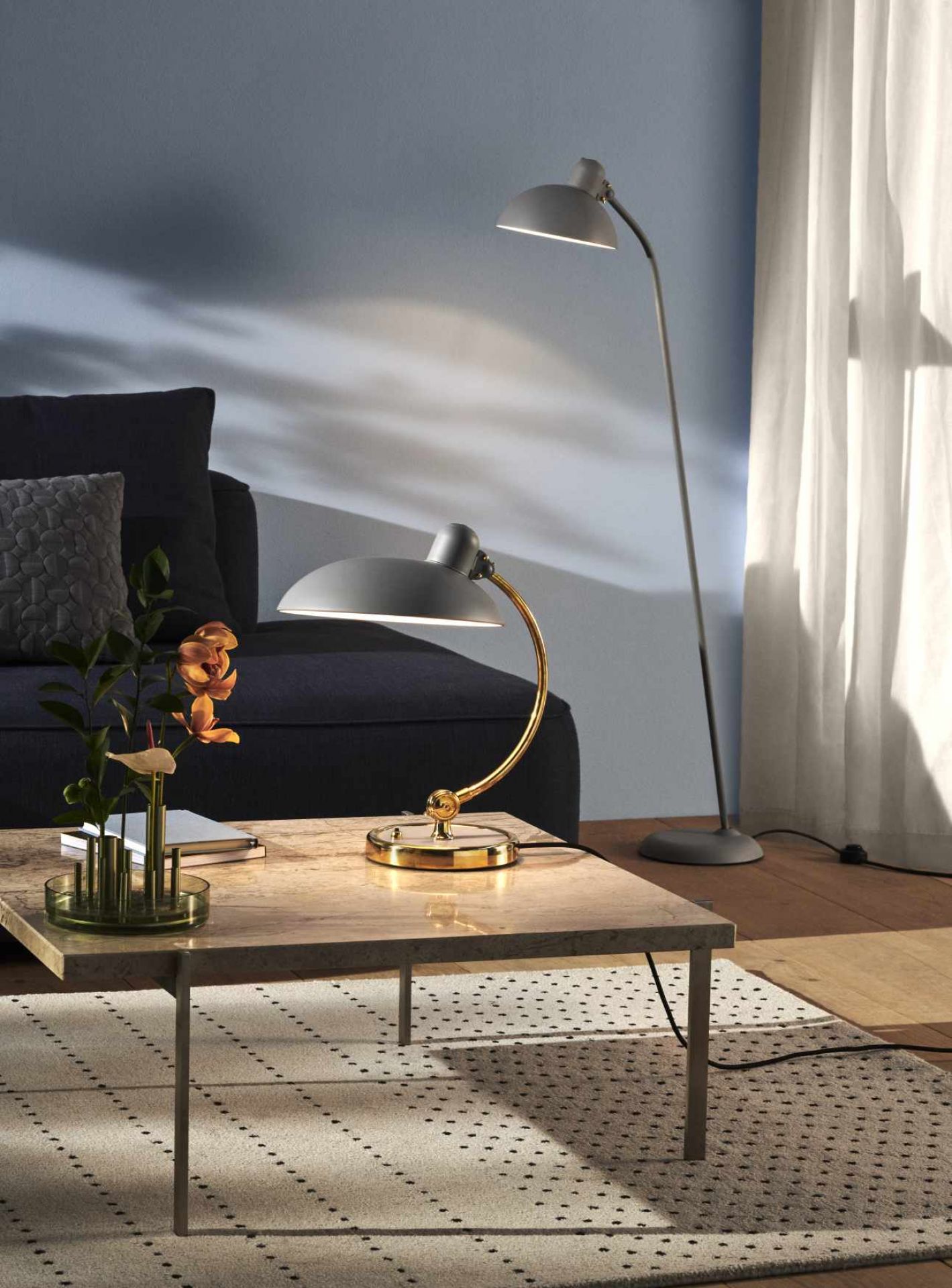 6631 T Luxus Table lamp KAISER idell Fritz Hansen Easy grey
