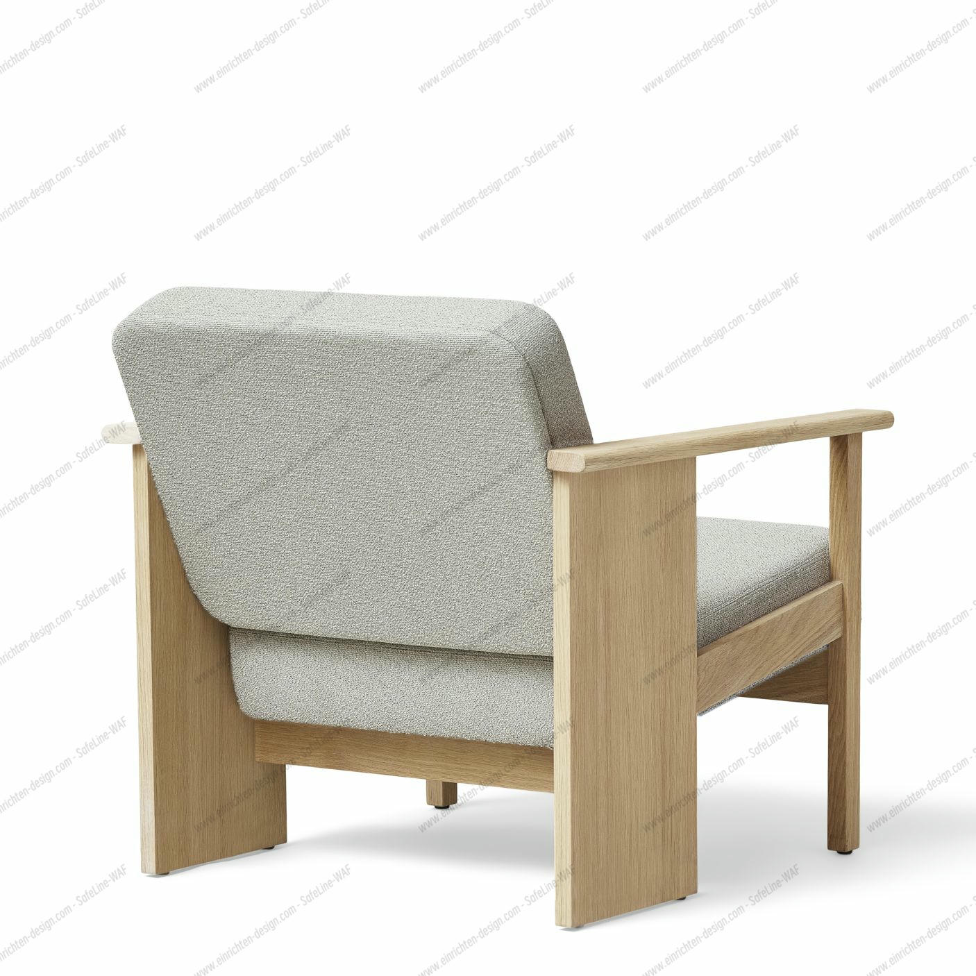 Block Lounge Chair Armchair Cover Gabriel Form & Refine White Oak