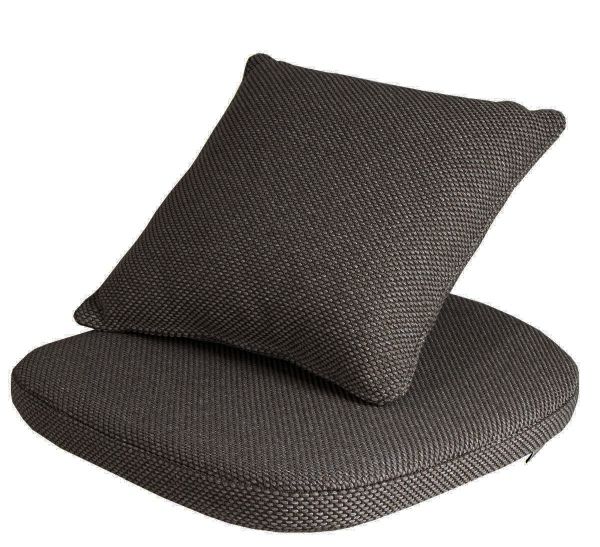 Seat Cushion Set for Moments Chair Outdoor Cane-Line Focus Dark Grey