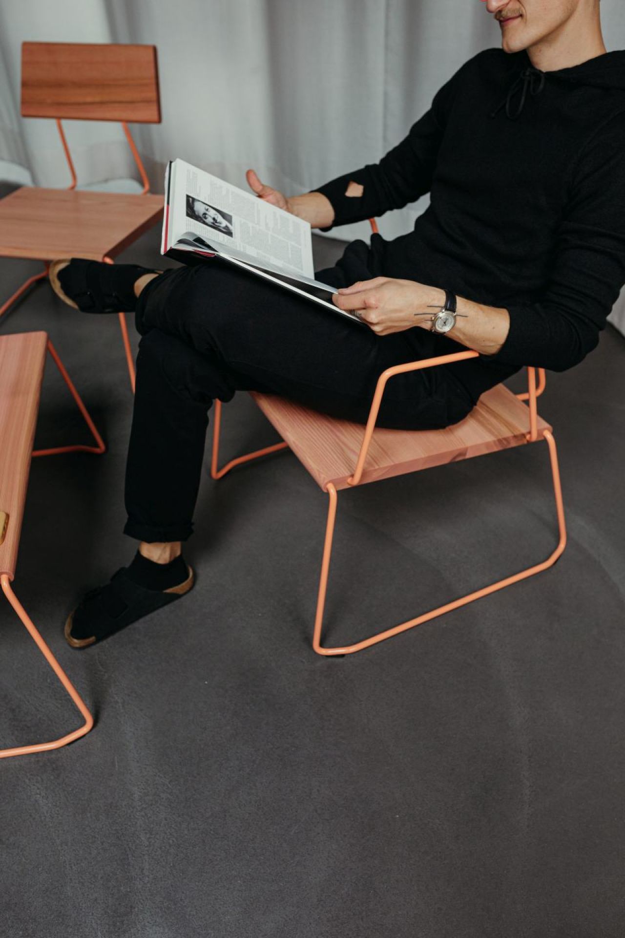 D:008 Lounge Chair with Armrests Fuchs & Habicht