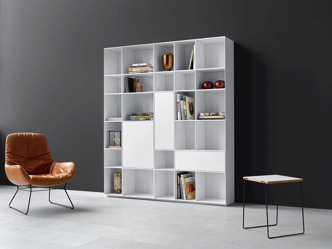 Nex Pur shelf with drawer and open Piure QUICK SHIP   