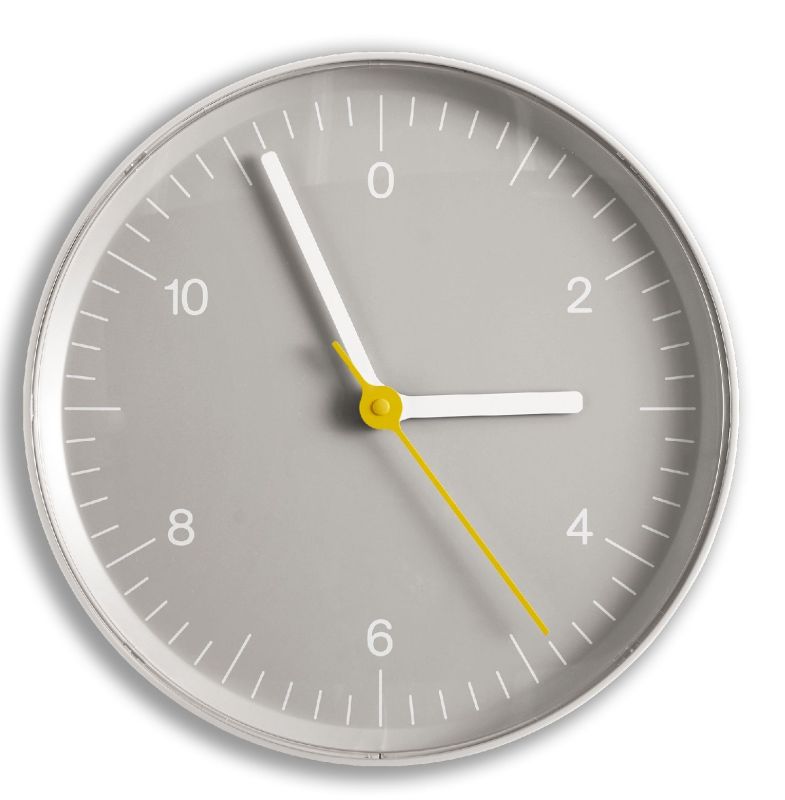 Wall Clock Hay Grey