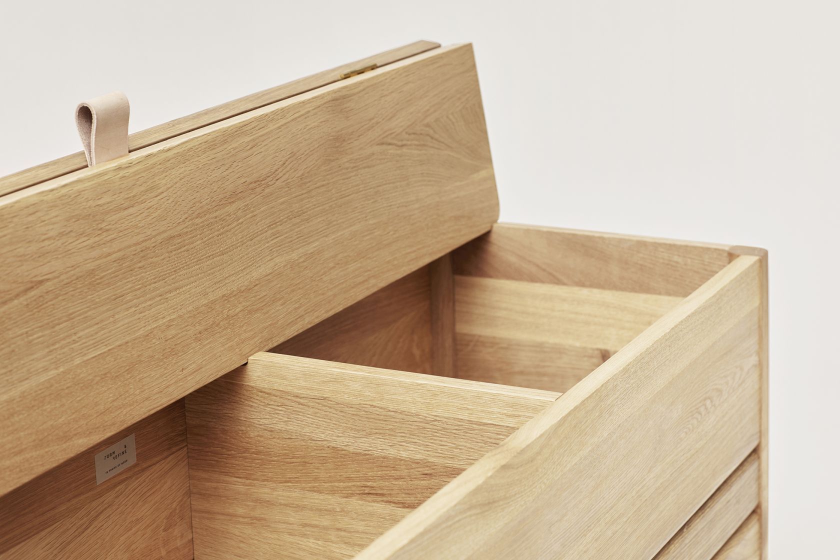 A Line Chest Bench 111 Oak white oiled Form & Refine