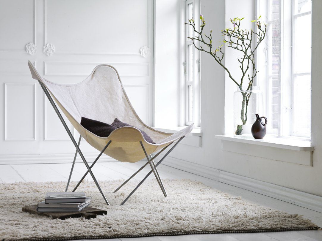 Canvas Mariposa Butterfly Chair Cuero 