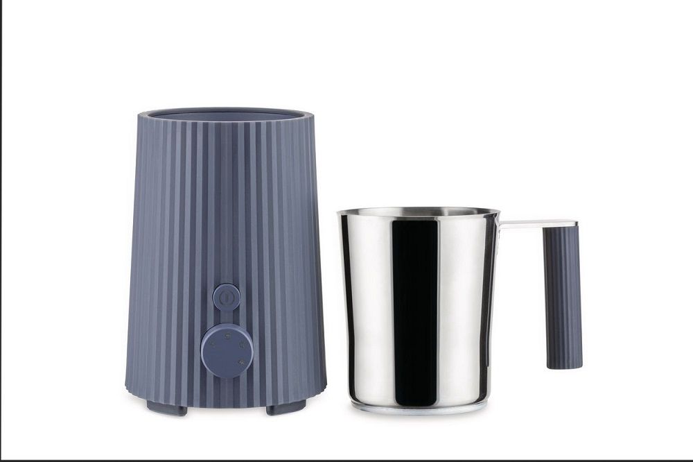 MDL13 B Plissé Multifunction Induction Milk Frother / Jug Grey Alessi SINGLE PIECES
