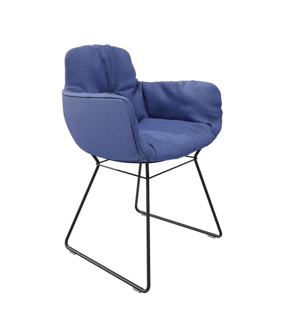 Leya chair armrest high Fabric Safire Freifrau Manufaktur
