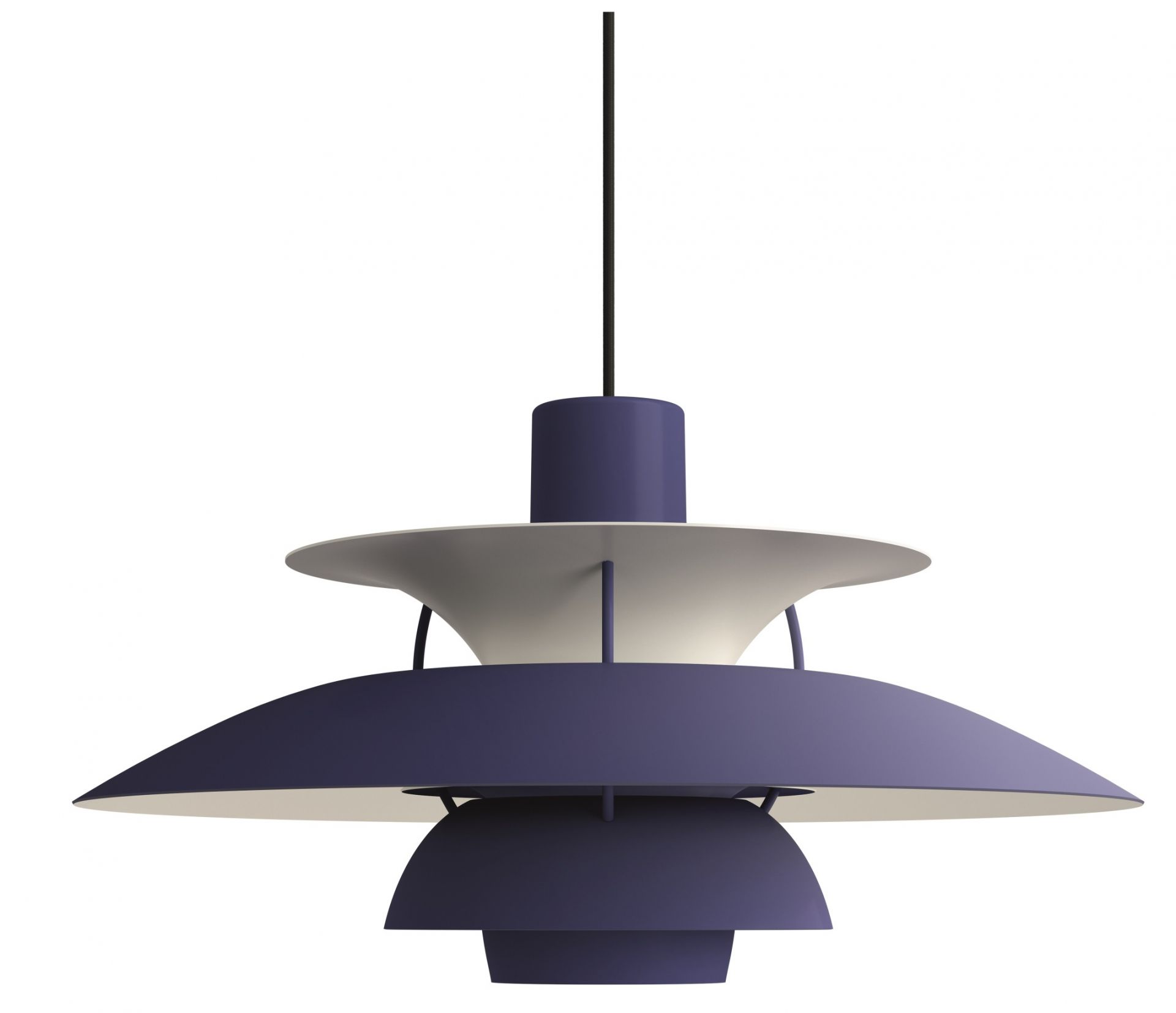 PH 5 Monochrome Pendant light Louis Poulsen Dusty Indigo