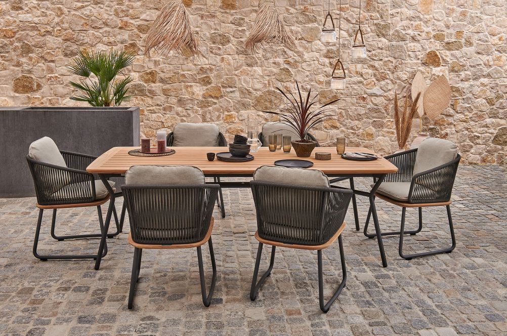 Denia Outdoor Dining Table Teak Weishäupl