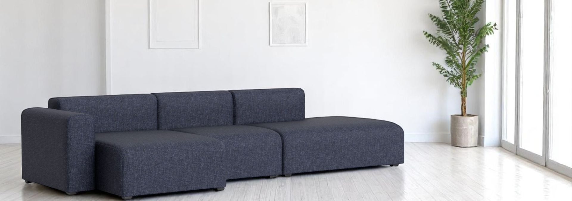 Mags Sofa 3-seater Combination 4 Low Armrest with armrest left Hay  