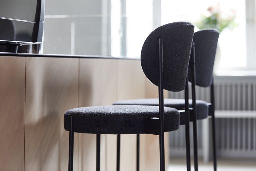 Series 430 Bar Stool Bar stool 75 cm BLACK / REMIX 123 Verpan SINGLE PIECES
