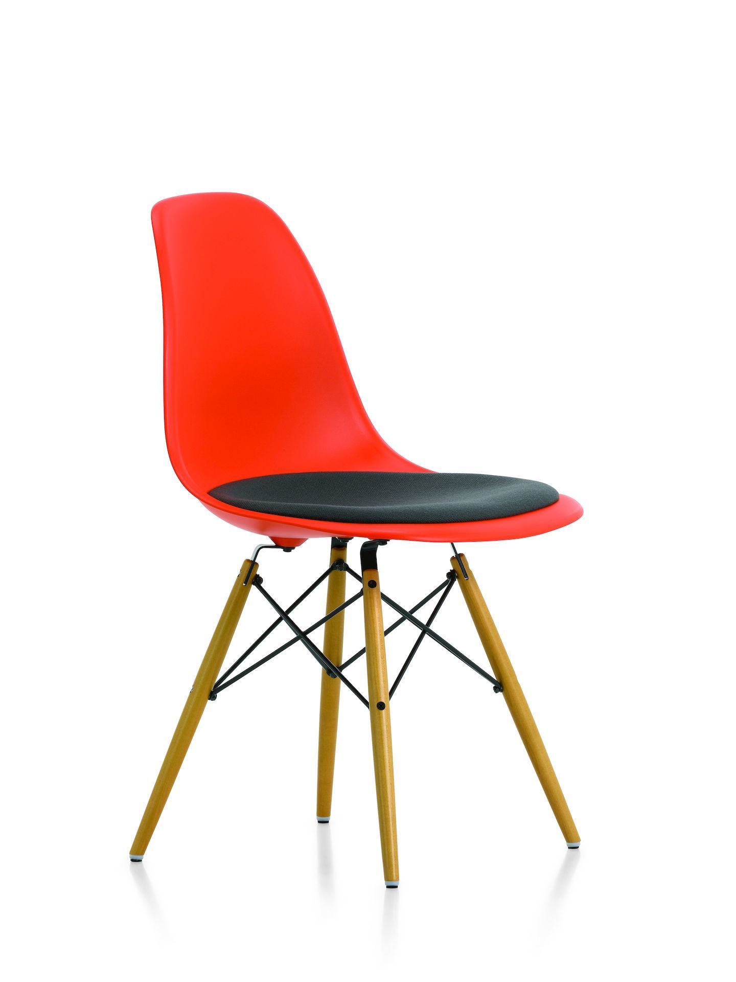Eames Plastic Side Chair DSW Chair with seat cushion Vitra