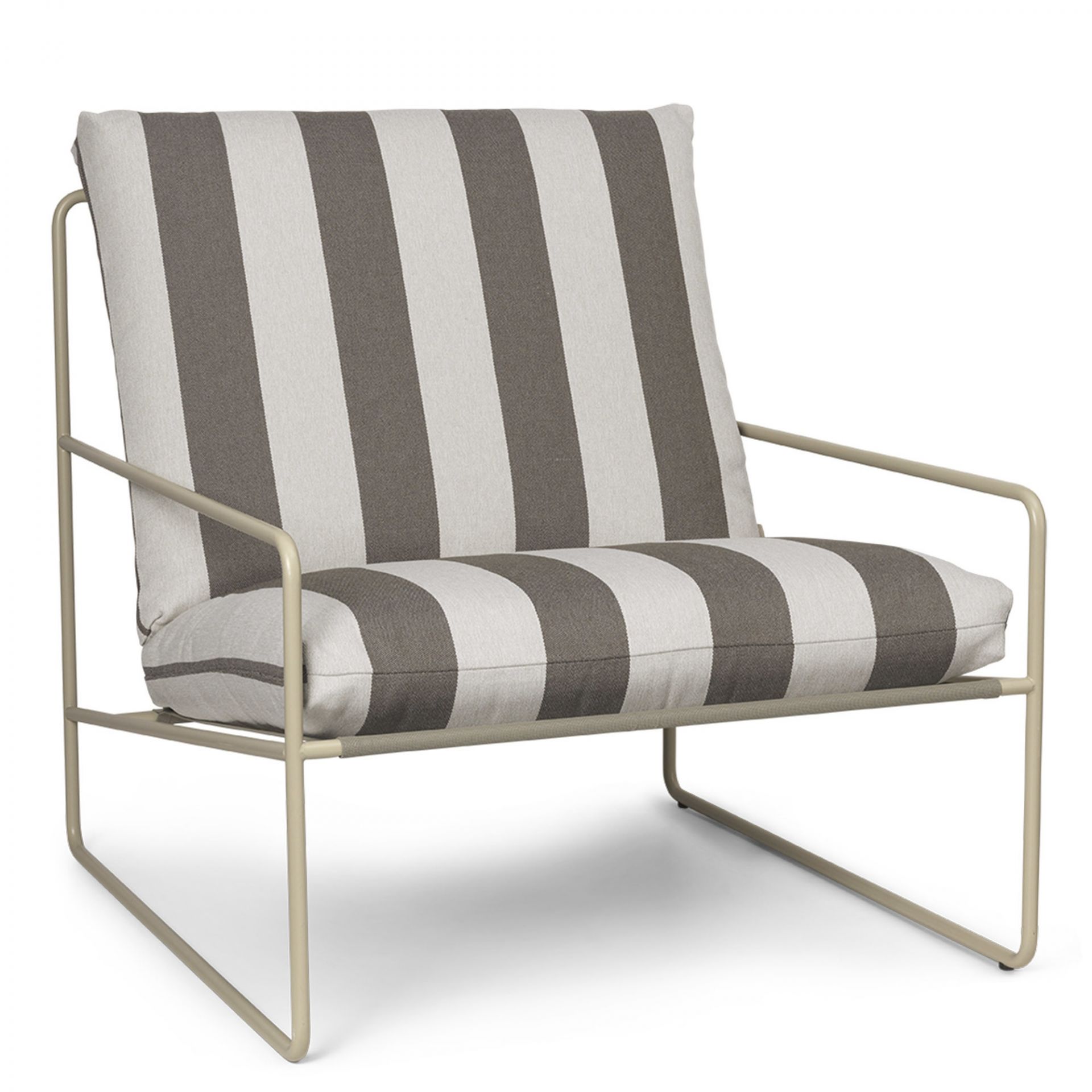 Desert 1 Seater Outdoor Armchair Stripes Frame Cashmere Ferm Living