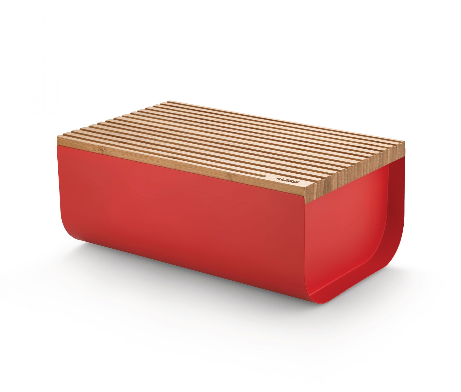 Mattina Steel Bread Bin Red Alessi SINGLE PIECES