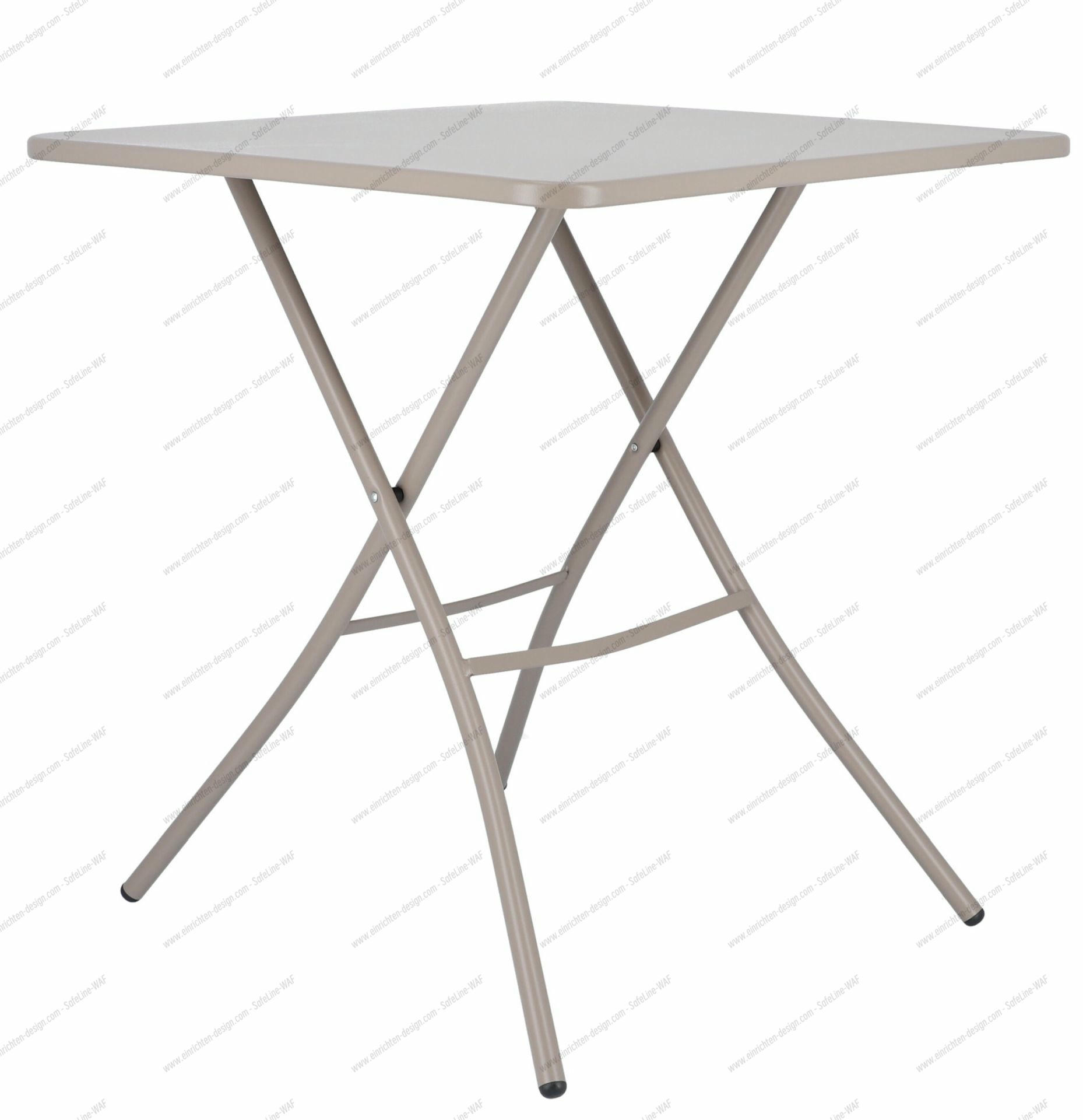 Fiam Sirio Folding Table W 67 x D 67 x H 73 cm Outdoor Jan Kurtz Taupe