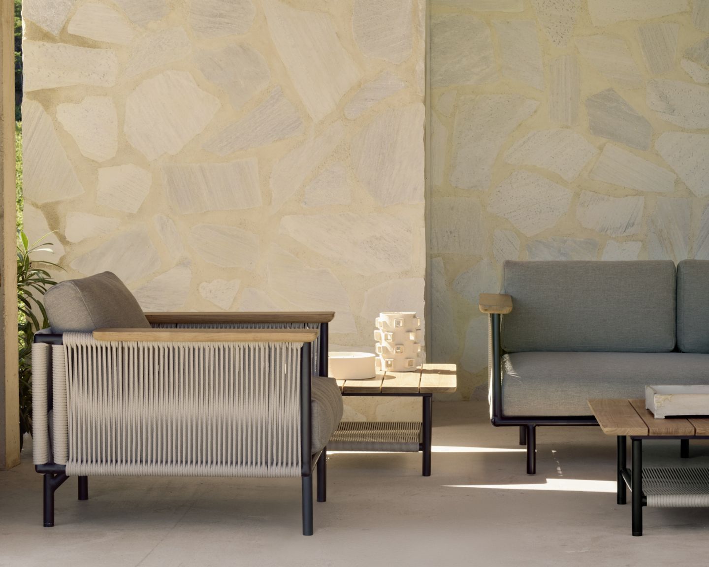 Corbey coffee table outdoor teak/aluminium Ethnicraft