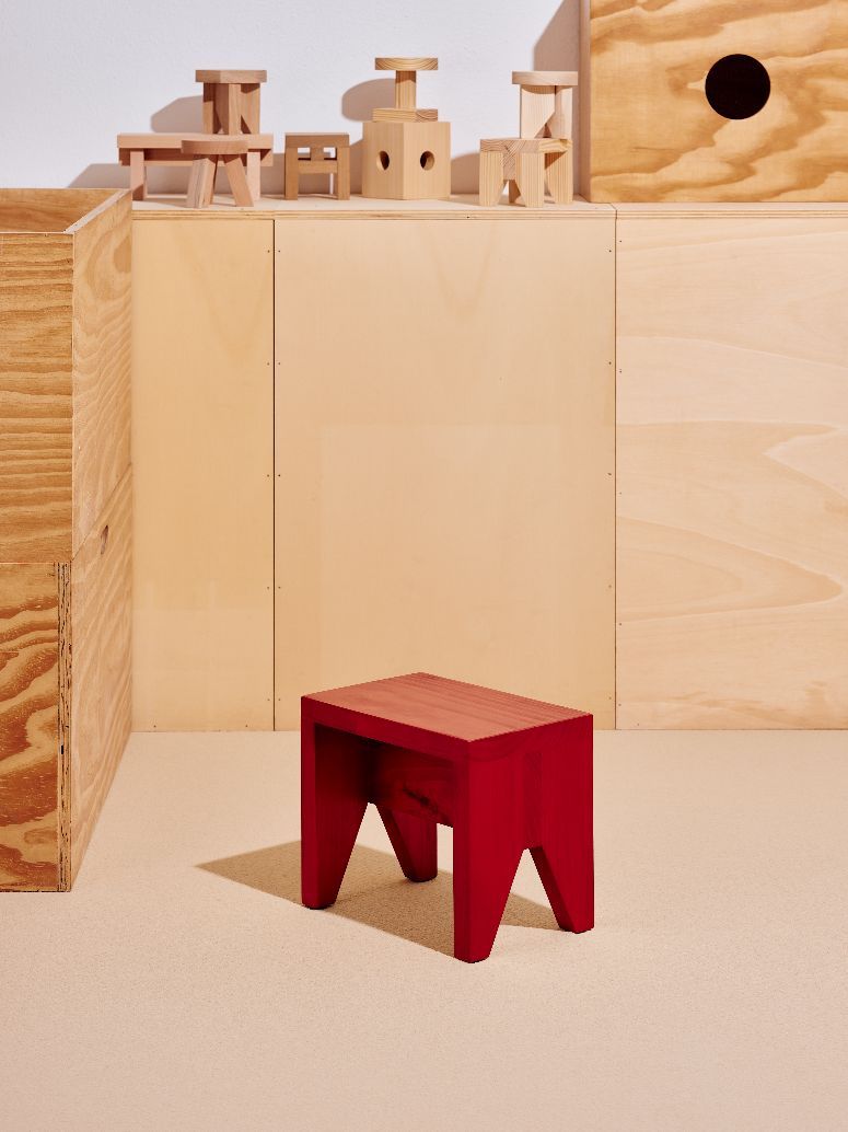Manolito Stool Short Small Stool Hay