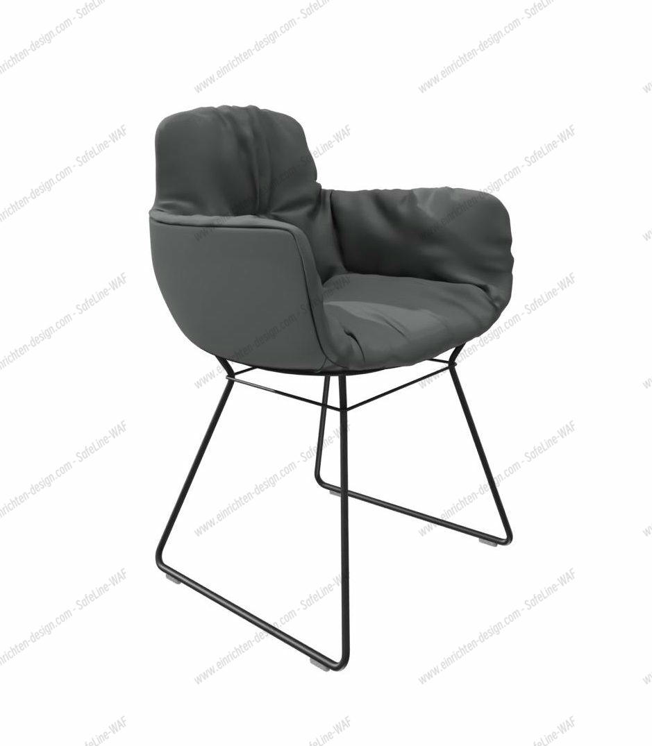Leya chair high armrest leather Sahara Freifrau Manufaktur PREFERRED COMBINATION