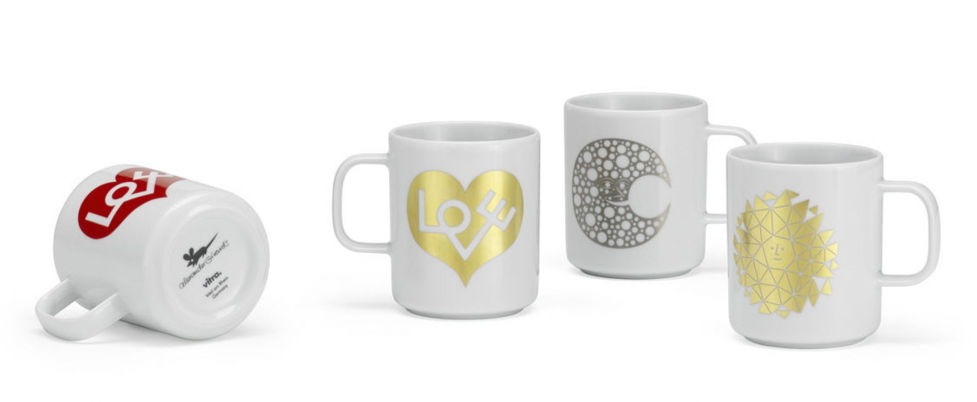 Coffee Mugs NEW Love Heart gold cup Vitra SINGLE PIECES