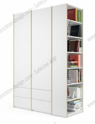 MODULAR PLUS wardrobe W 154.1 cm combination with add-on shelf right Müller Möbelwerkstätten