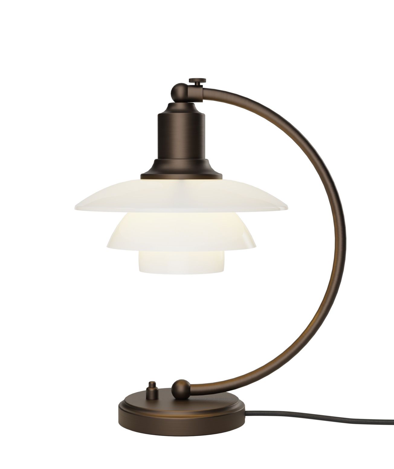 PH 2/2 Luna Aged Brass Opal table lamp Louis Poulsen