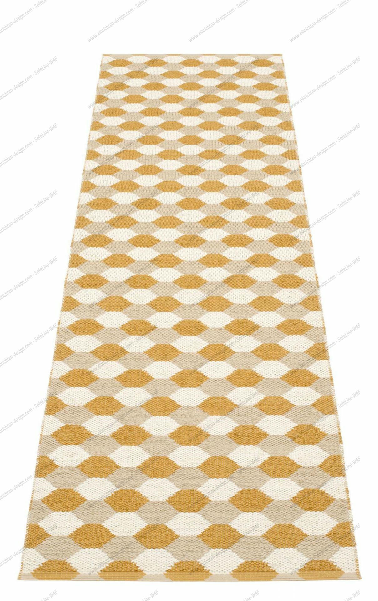 Dana plastic carpet 70x250 ocher Pappelina