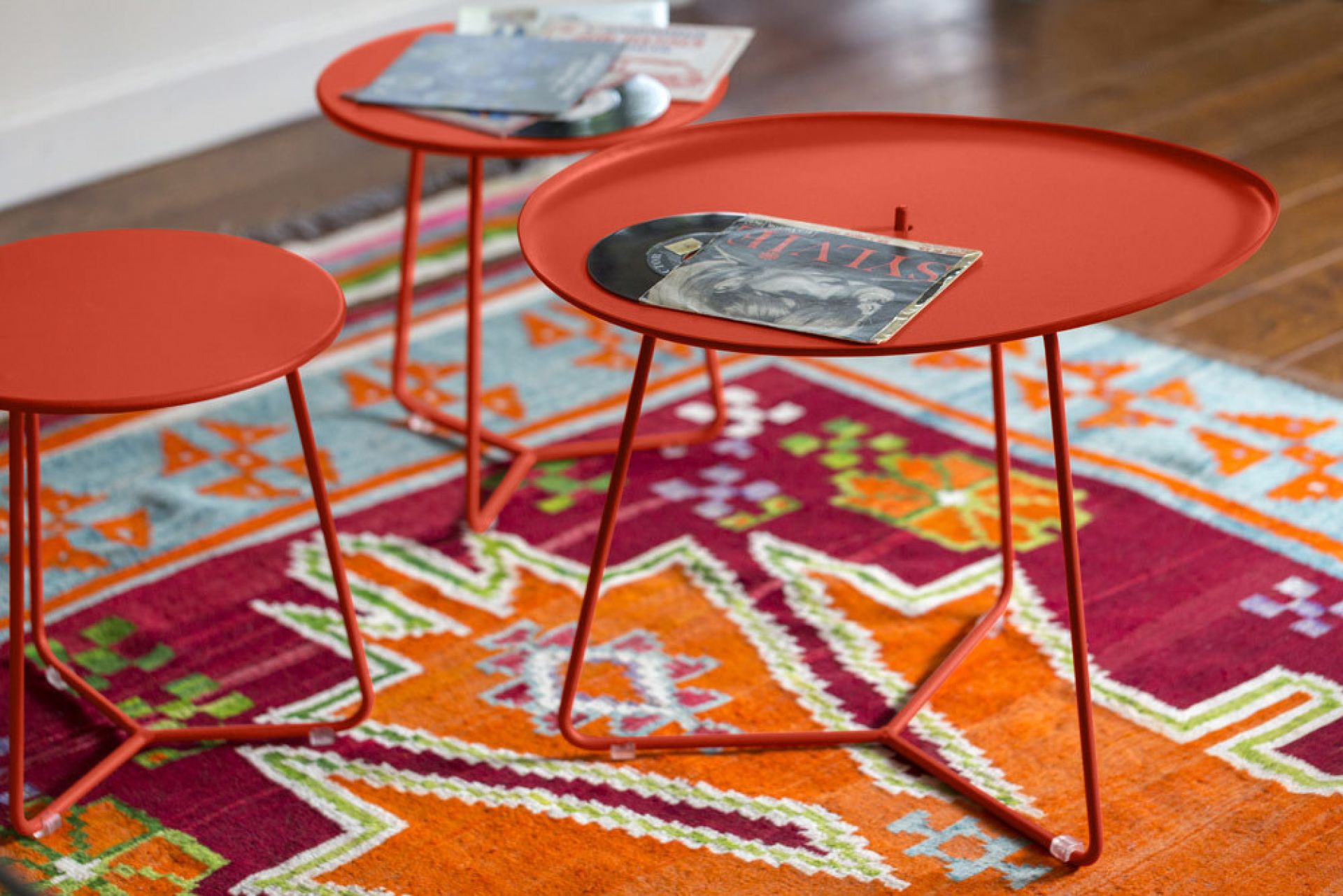 Cocotte small outdoor table Fermob Poppy red Cocotte small outdoor table Fermob Poppy red