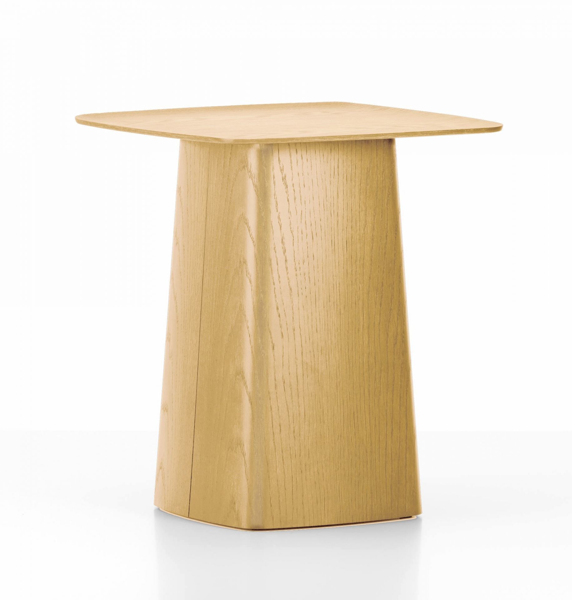 Quadratischer Wooden Side Table Beistelltisch in Vitra-Eiche hell, modernes Design für Wohnzimmer und Schlafzimmer.