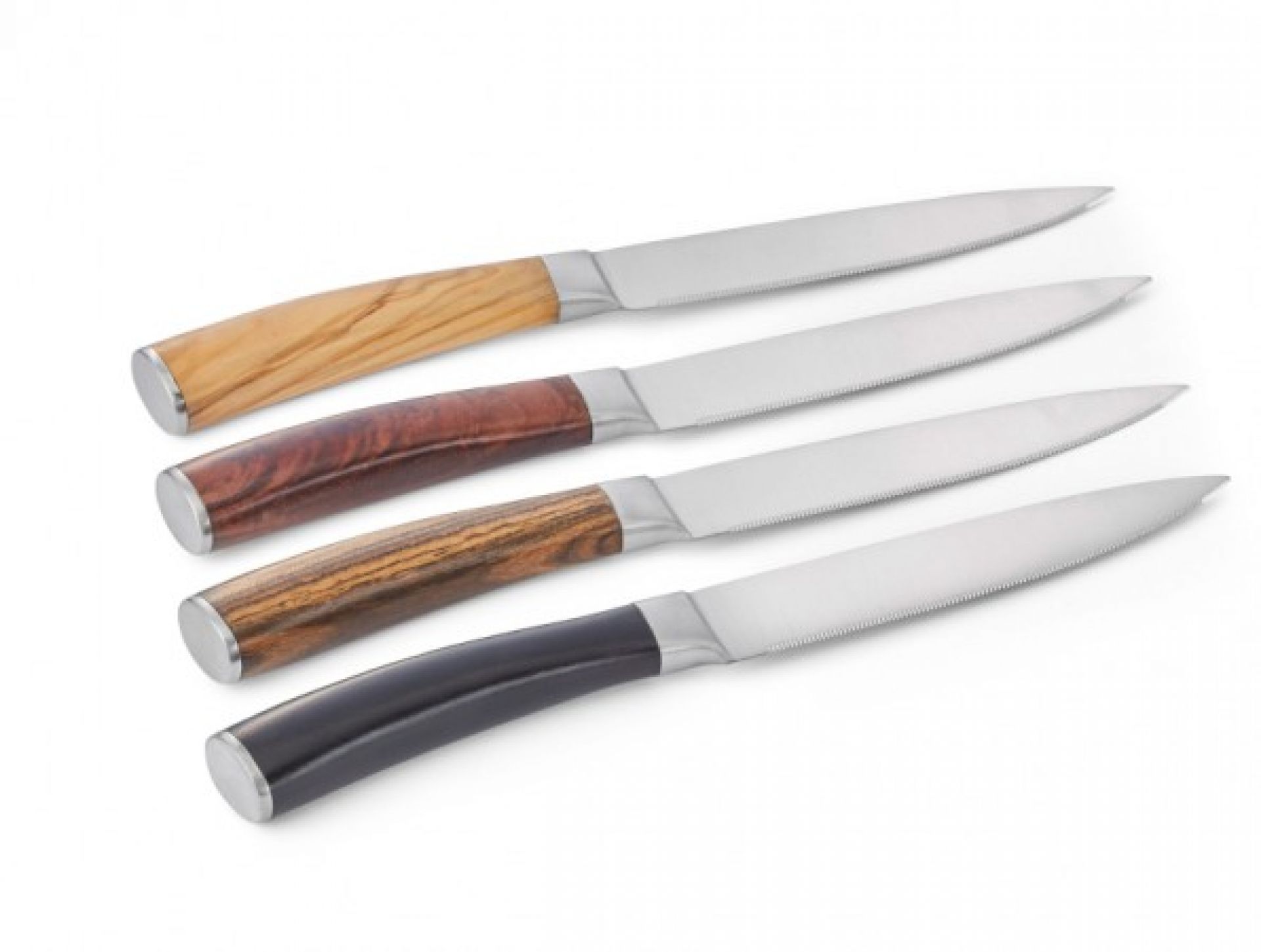 Garry steak knife set with real wood handle in high-quality gift box 4 pieces Philippi