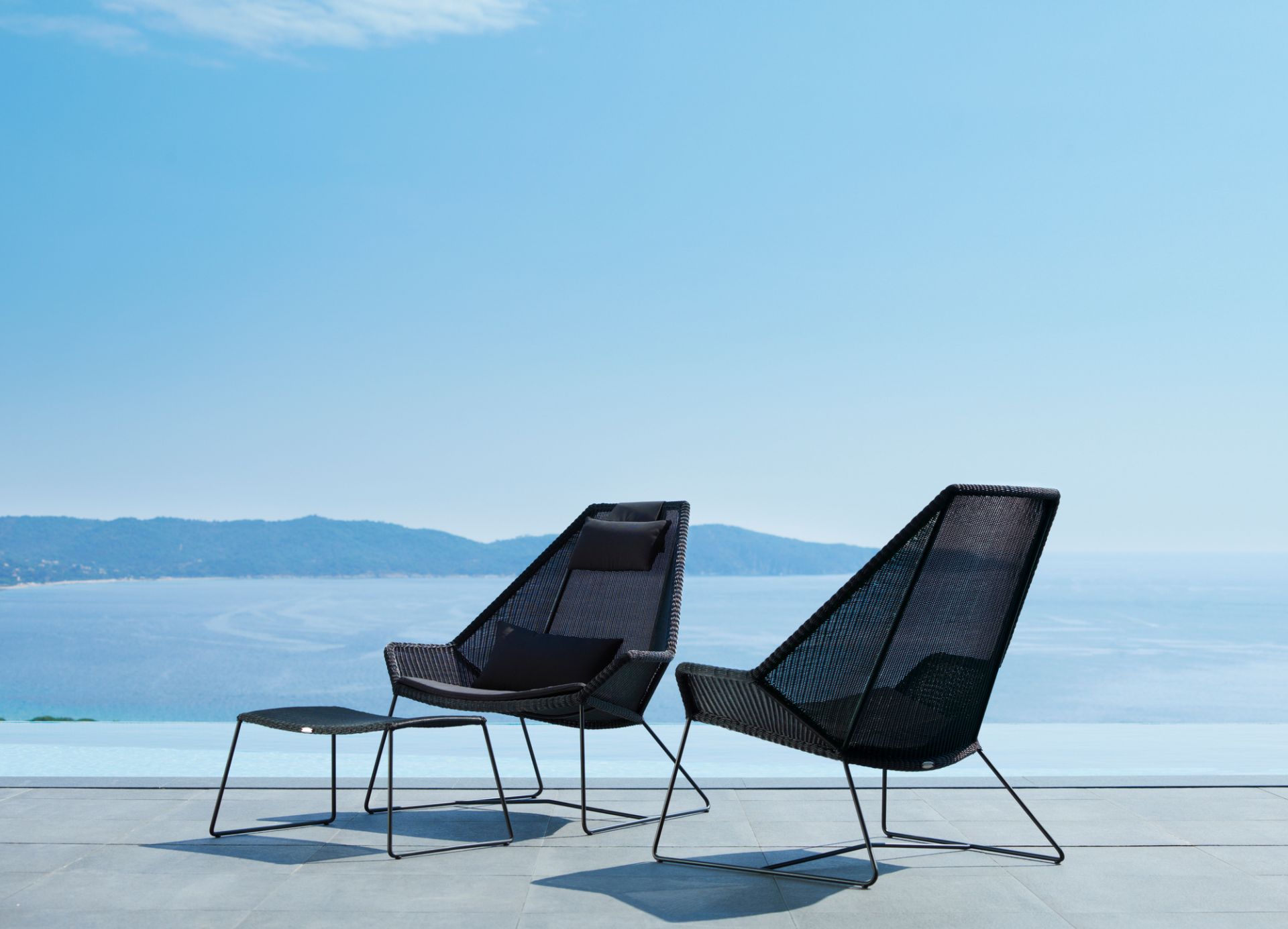 Breeze Outdoor stool white gray Cane-Line