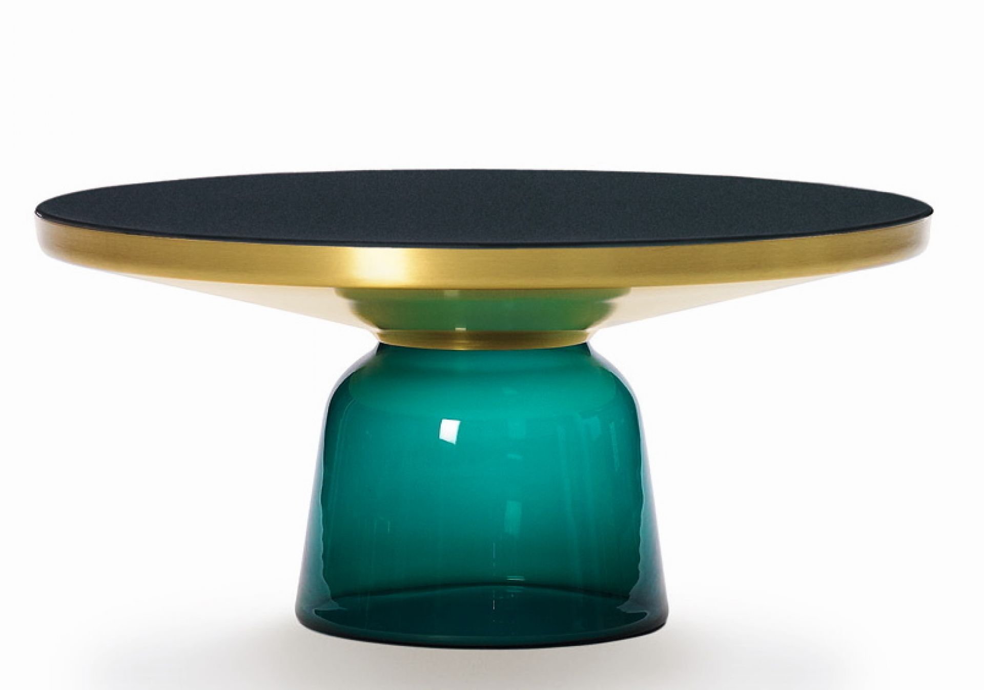 Bell Coffee Table Coffee Table Brass ClassiCon Emerald Green