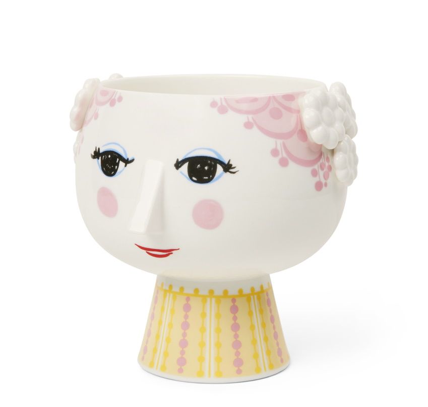 Eva Flowerpot on base Ø15,5cm pink Bjørn Wiinblad