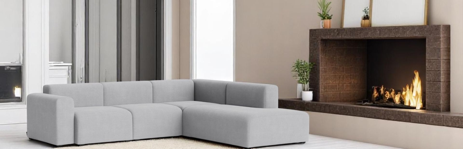 Mags Sofa Corner Combination 2 Low Armrest with armrest right Hay