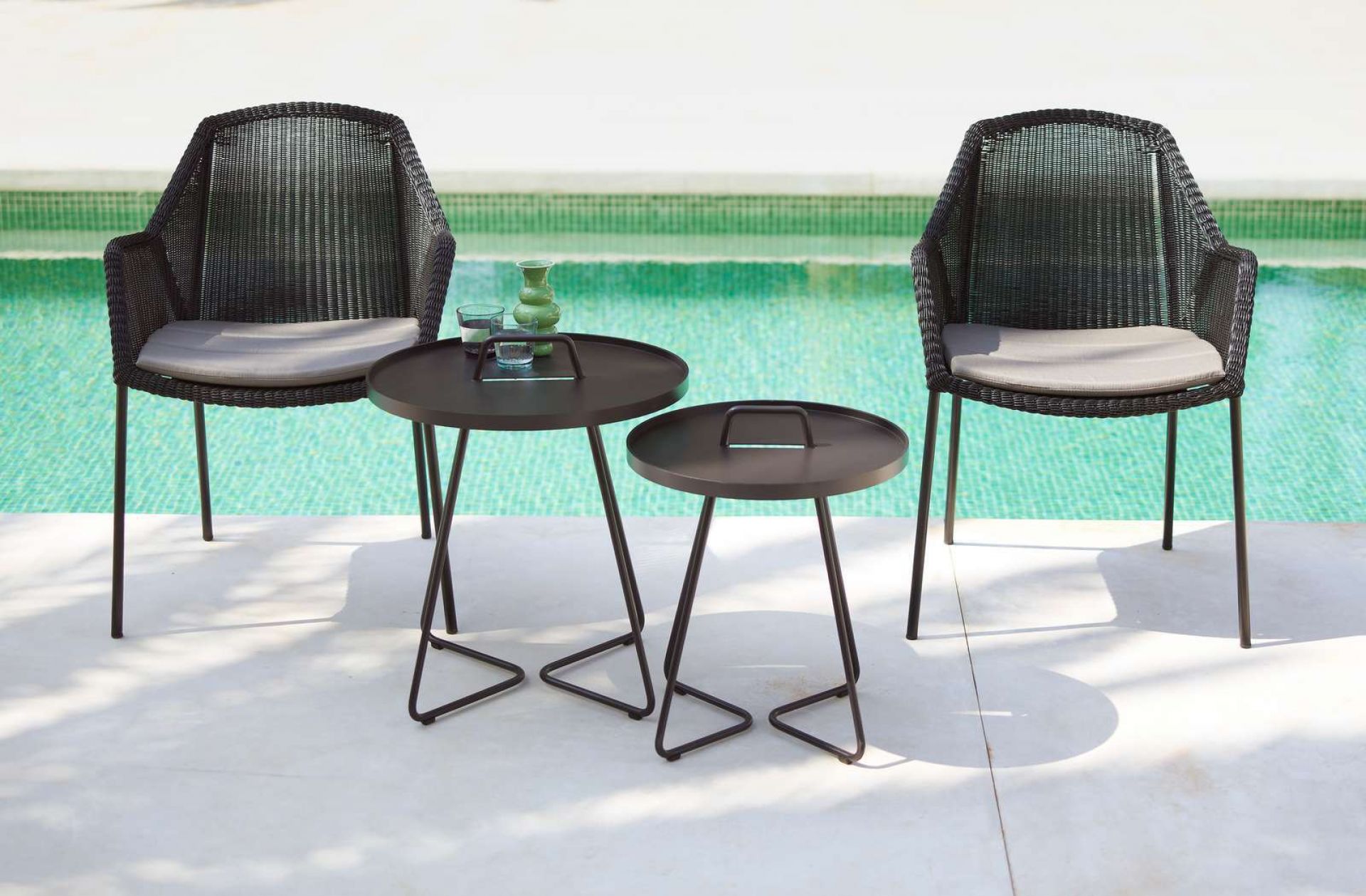 Breeze Outdoor Chair Four Legged Frame WHITE Cane-Line SINGLE PIECES