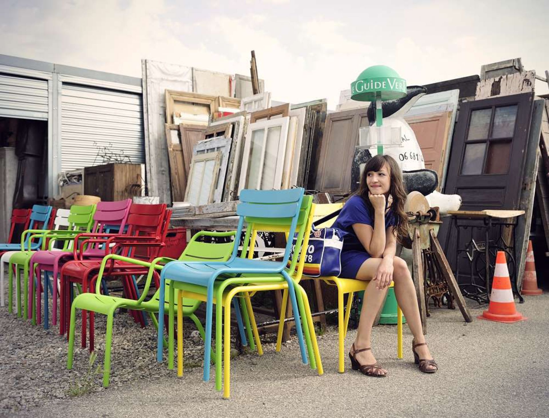 Luxembourg low outdoor armchair Fermob