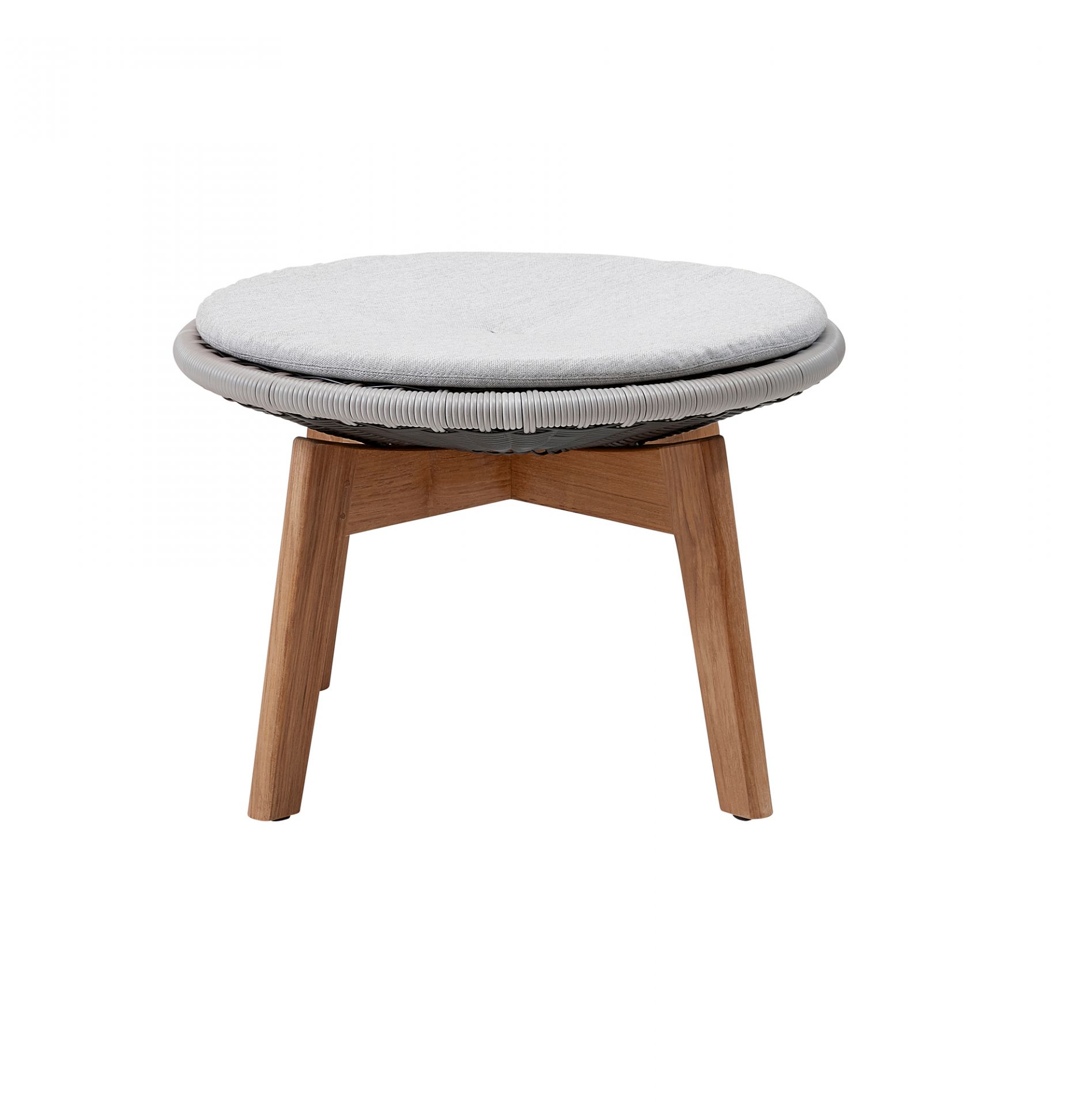 Peacock Outdoor Stool fiber with cushion Cane-Line light gray