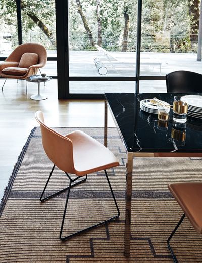 Bertoia Chair Core Leather Knoll International 