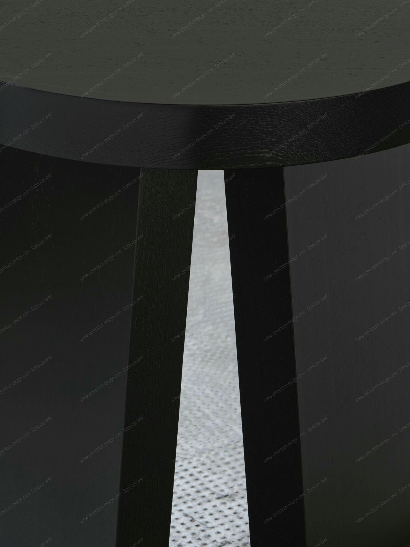 Portao stool Favius Oak stained black