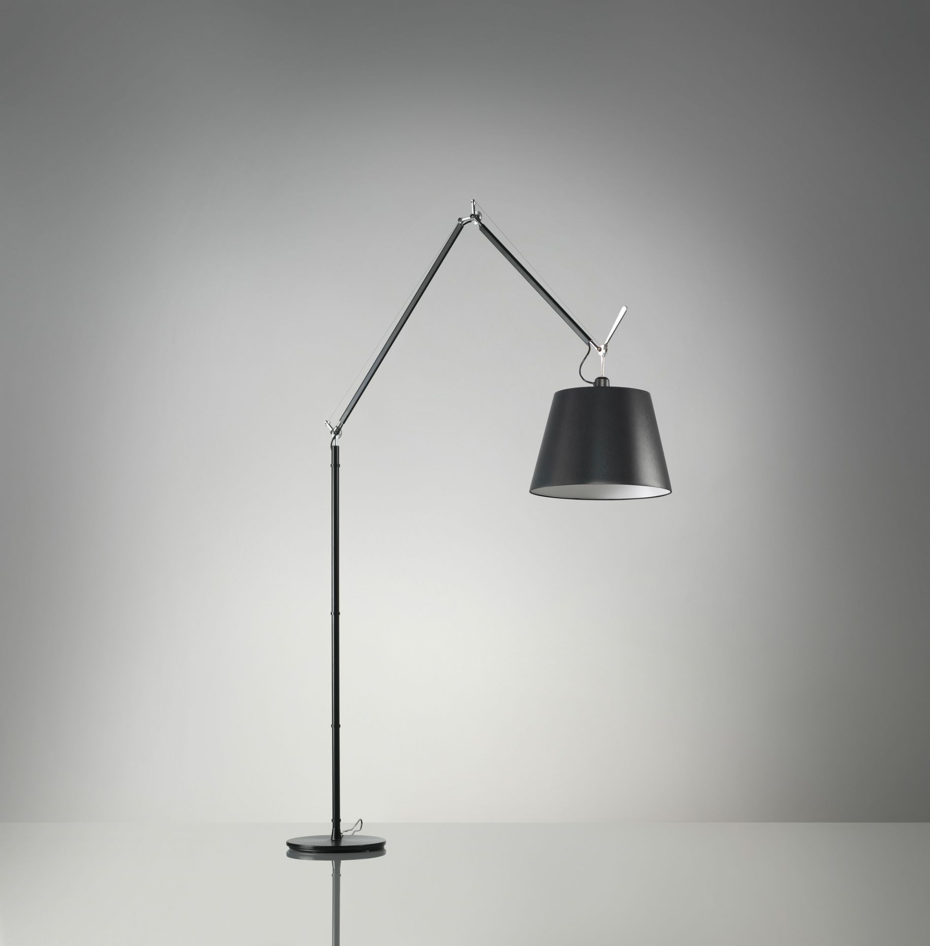 Tolomeo Mega Floor floor lamp base and rod aluminium Artemide