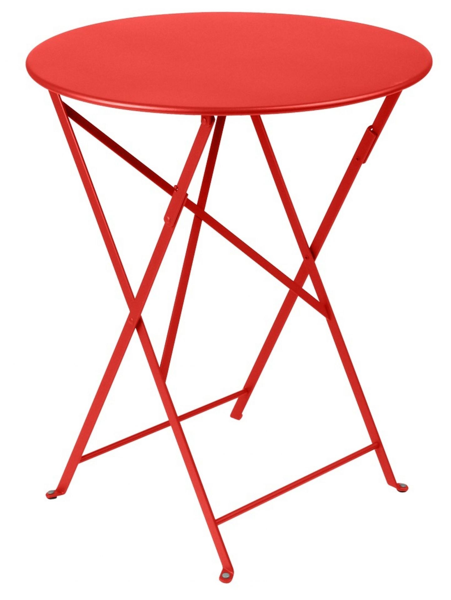Bistro Outdoor Round Folding table Fermob Poppy red Bistro Outdoor Round Folding table Fermob Poppy red