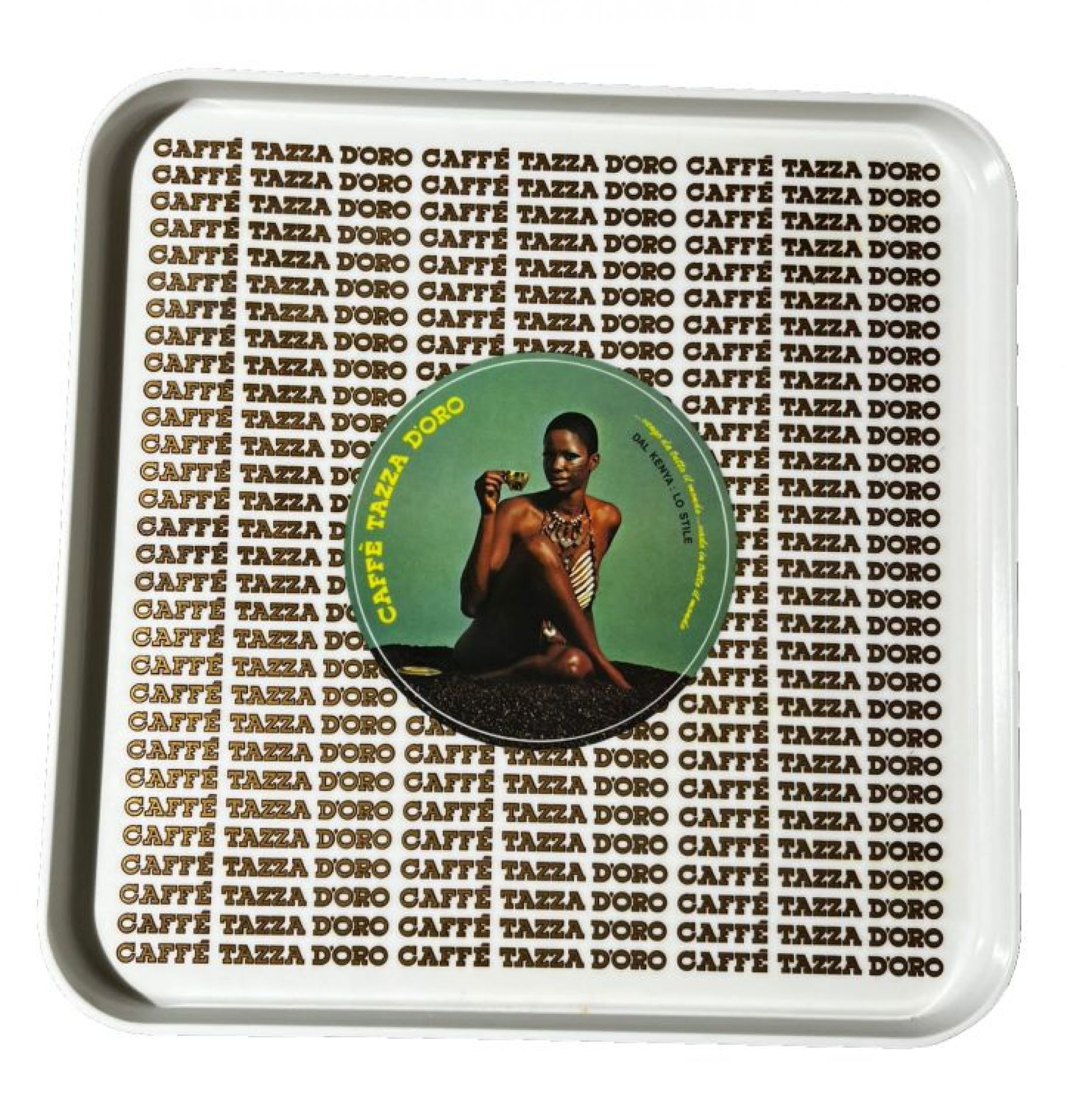 Caffè Tazza d'Oro tray square Green Condino SINGLE PIECES