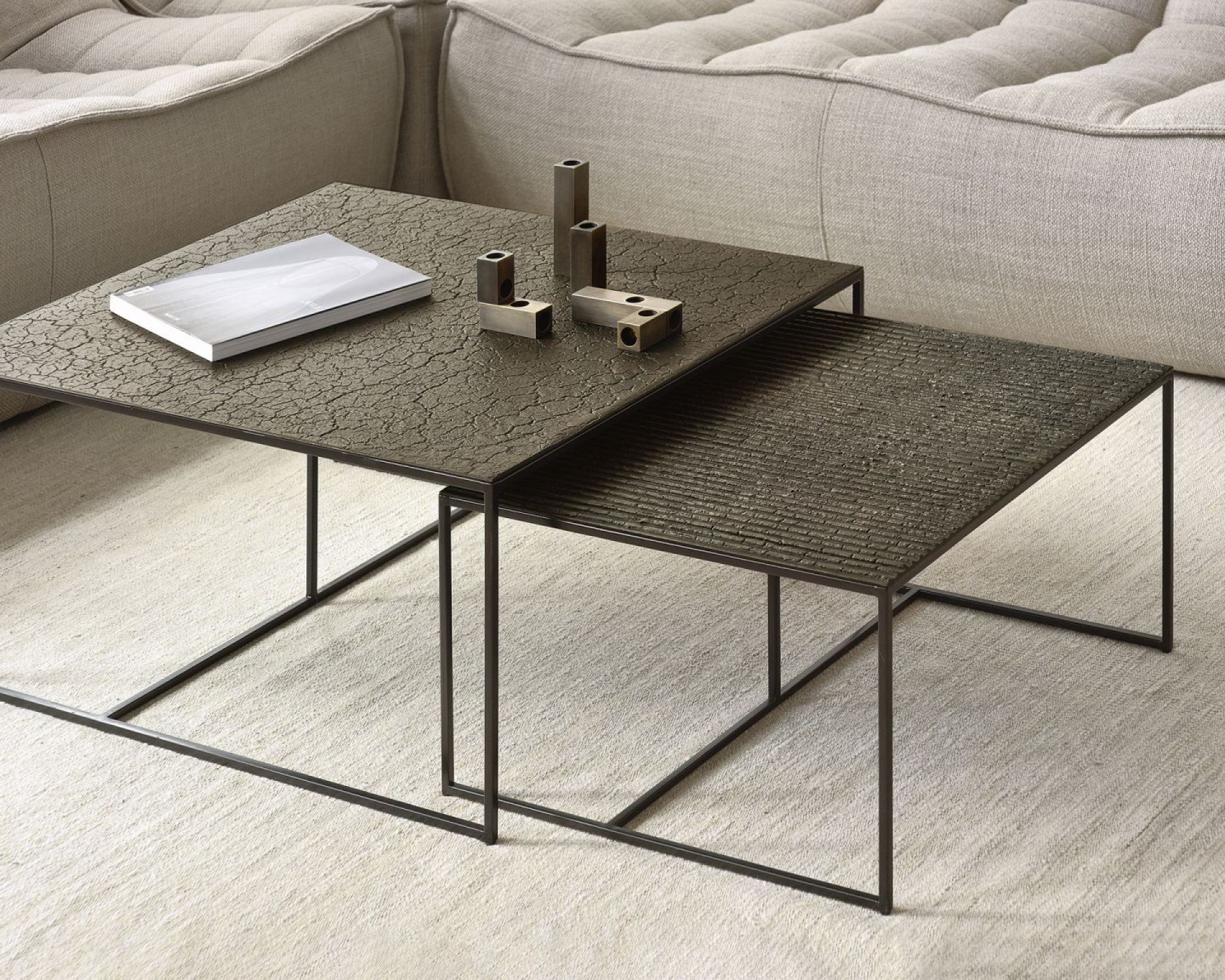 Pentagon Coffee Table Set of 2 Whisky Ethnicraft
