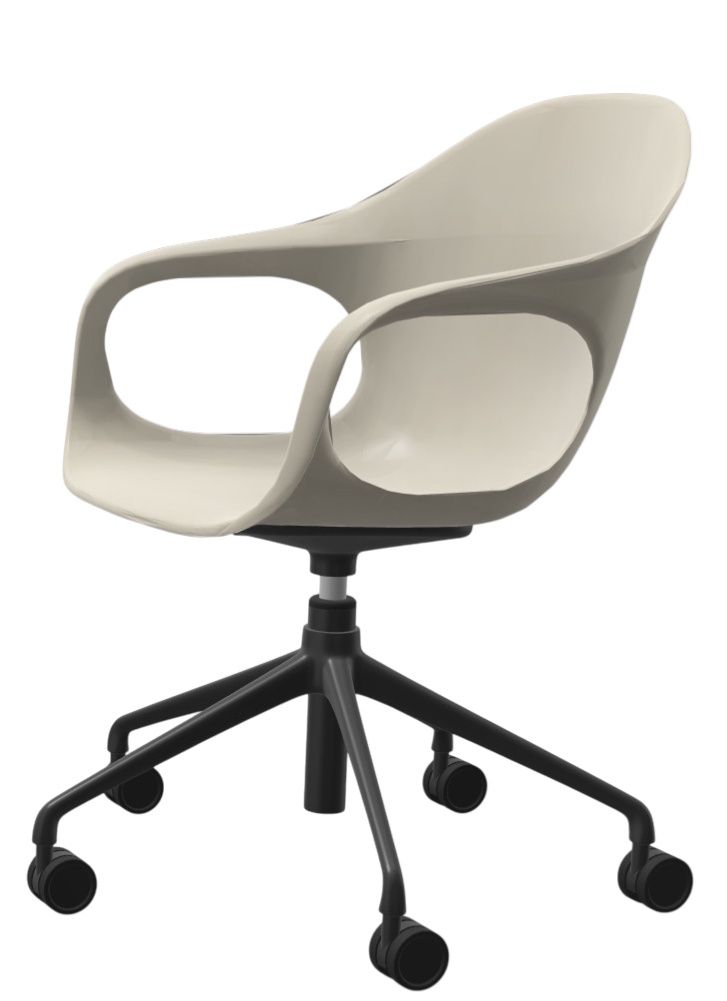 Elephantino armchair five-star frame with castors Kristalia