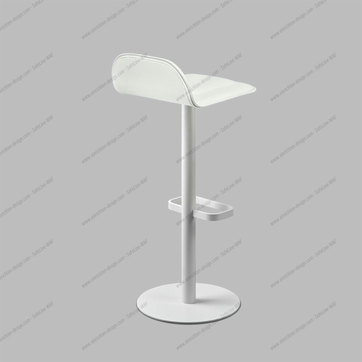 Dave Bar Stool Artificial Leather white - static Moree