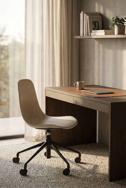 Elephantino chair five-star frame with castors Kristalia