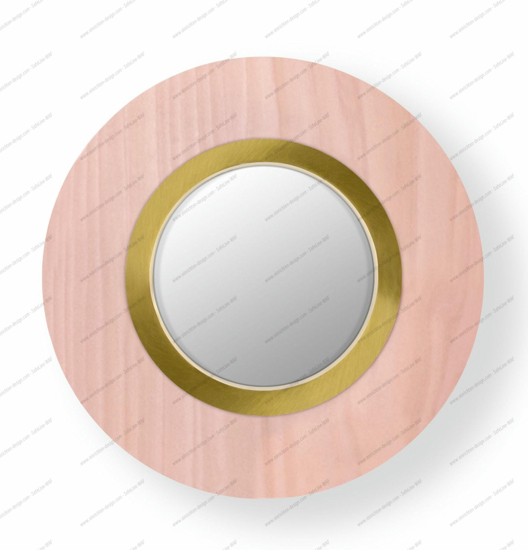 Lens LED Wall Light Round Metal Ring in Gold Pale Rose LZF Lamps